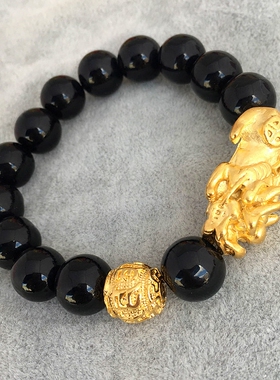 经典黑曜石越南沙金貔