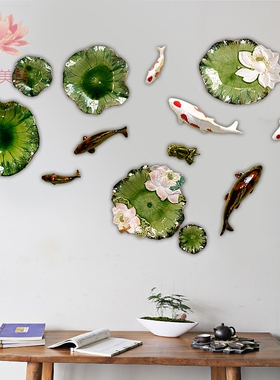 陶瓷餐厅中式风墙贴挂件装饰品