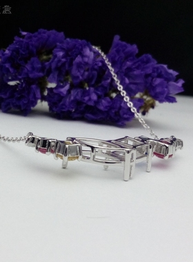 多宝纯银镀黄金延长链空托