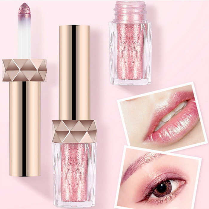 人鱼姬眼影 珠光亮晶晶单色桃花妆初学者口红