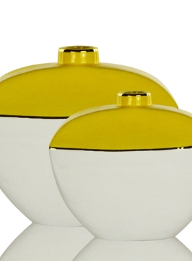 简美风样板间书柜白色异形摆件