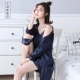 Cặp vợ chồng ngủ mùa hè mỏng phần băng lụa áo choàng tắm nữ gợi cảm áo choàng khách sạn Nhật Bản thanh niên nam đồ ngủ lụa - Night Robe quần áo ngủ Night Robe