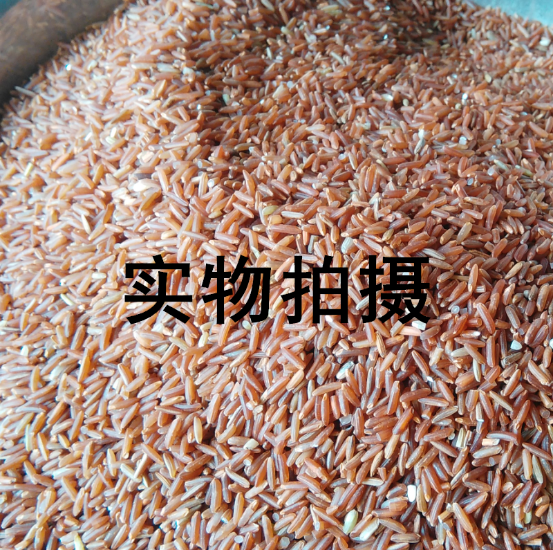 High-quality long-grain red rice, red brown rice, whole grains, red rice, japonica rice, red fragrant rice, red blood rice, brown rice, red brown rice