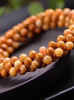 精编天然多层手串男女款老黄玉