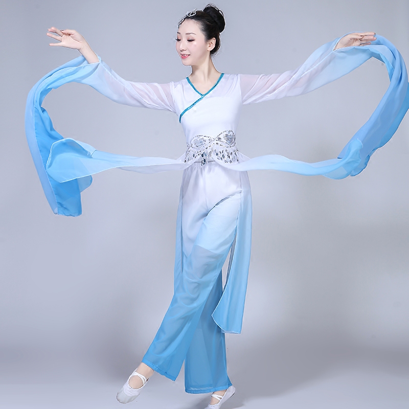水袖古典舞女成人飘逸新款舞蹈服 卡妆妮民族服装/舞台装