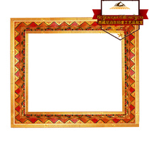 Hidden red-hidden antique furnishing building materials color drawing wheel Back to line Marquza ethnic characteristics window frame window cover