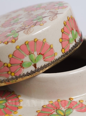 法式风文艺陶瓷别墅软装储物罐