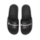 Bully Sports Champion Champion Dép Dép Chính hãng Đàn ông và phụ nữ cặp màu đen và trắng văn bản Spot - Dép thể thao dép adidas chính hãng Dép thể thao