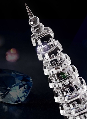 大小号透明白水晶13层书房文昌塔