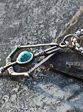 日韩风丘比特之箭钛钢挂件吊坠