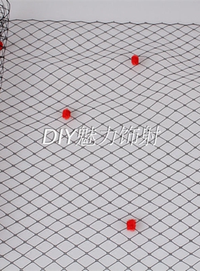 diy大红色新娘手工头纱