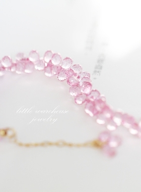 樱吹雪粉嫩嫩花季迷你包金托帕石