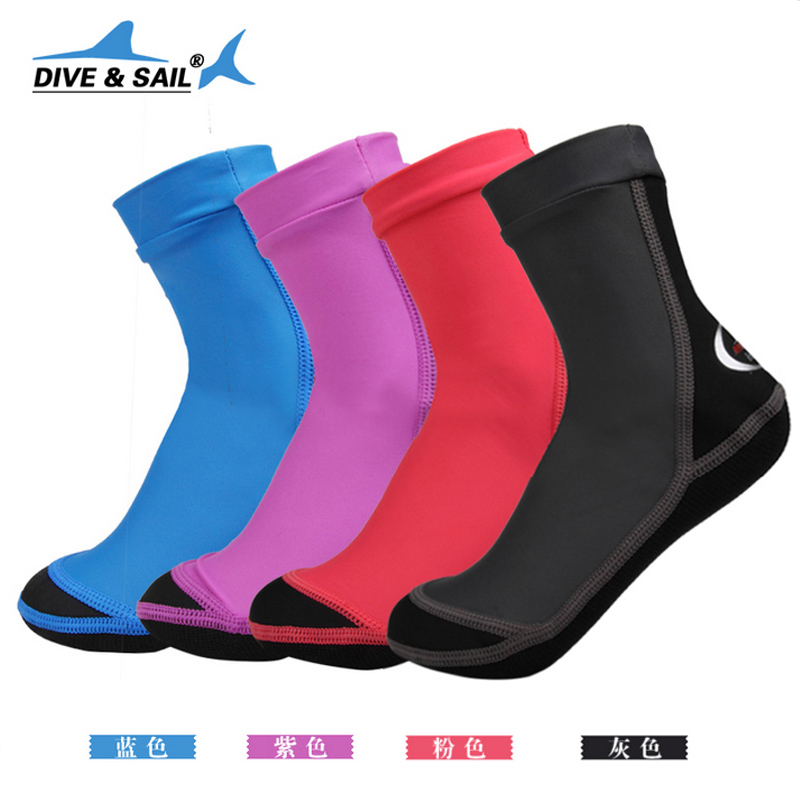 DIVE&SAIL薄款潛水襪 絲質順滑防珊瑚沙灘浮潛襪套 防滑保護