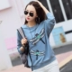 Áo len nữ đầu mùa thu mới rộng kích thước áo sơ mi cổ tròn áo Hàn Quốc dài tay đáy quần áo sinh viên nữ - Áo len thoi trang nu Áo len