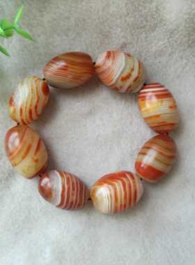 缠丝玛瑙六六大顺男士美观风手链