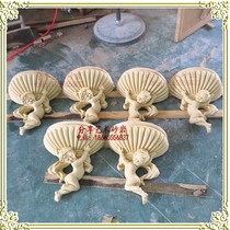 Share Art sandstone Sculpture Sandstone Relief Round Carved area Courtyard Clubhouse Room inside and outside Decorative Little Angel Wall Lamp