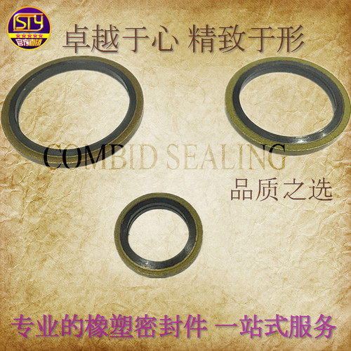 sty密封件 公制英制半包镀锌组合垫圈 密封圈垫圈JB982-77盒装 - 图1