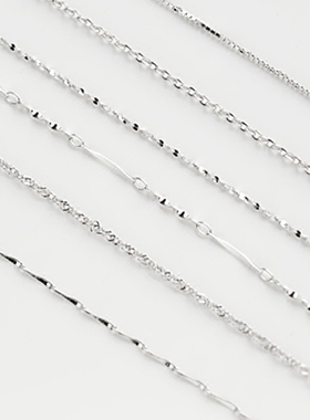 925纯银项链女日韩学生无吊坠