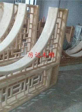 圆洞门屏风隔断背景墙东阳木雕