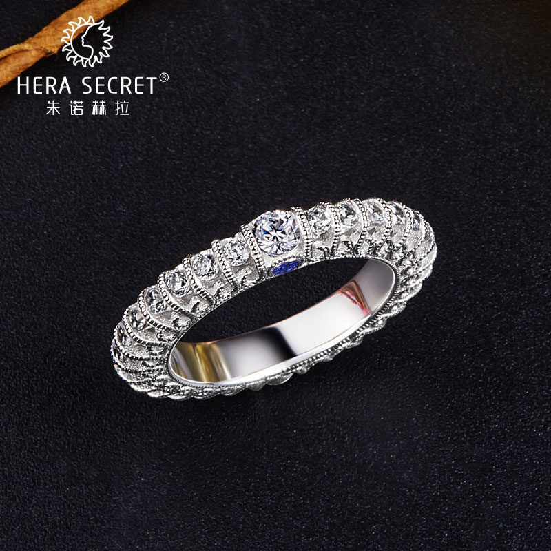 朱诺赫拉18k金pt950人造复古铂金 朱诺赫拉戒指/指环