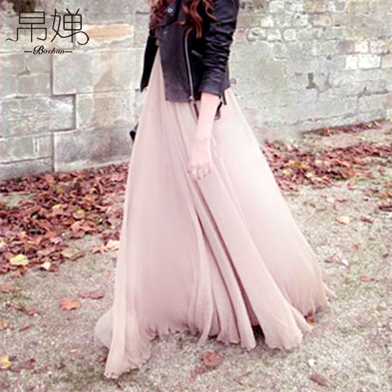 2020新款春季半身大摆显瘦沙滩裙 帛婵半身裙