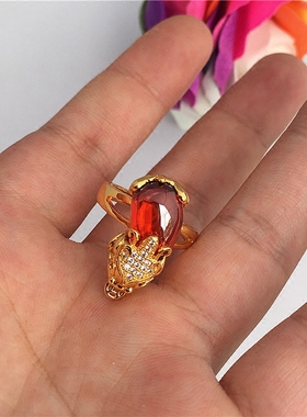 招財貔貅活口久不掉色镀金戒指