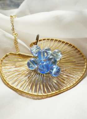 礼物原创文艺风手工绕线琉璃吊坠