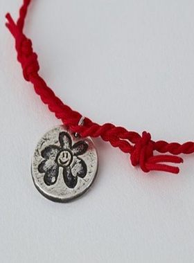 gd权志龙同款雏菊手链s925笑脸潮