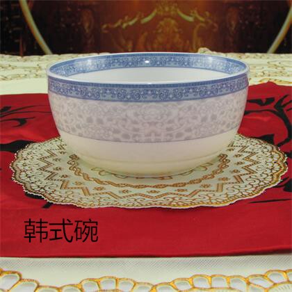 包邮釉中彩新骨瓷逐鹿陶瓷餐具套装礼品碗盘碟饭碗汤碗面碗护边碗 - 图1