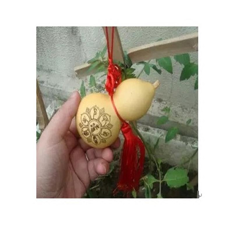 风水葫芦摆件天然葫芦烙画六字真言明咒葫芦平安镇宅招财挂件门厅 - 图3