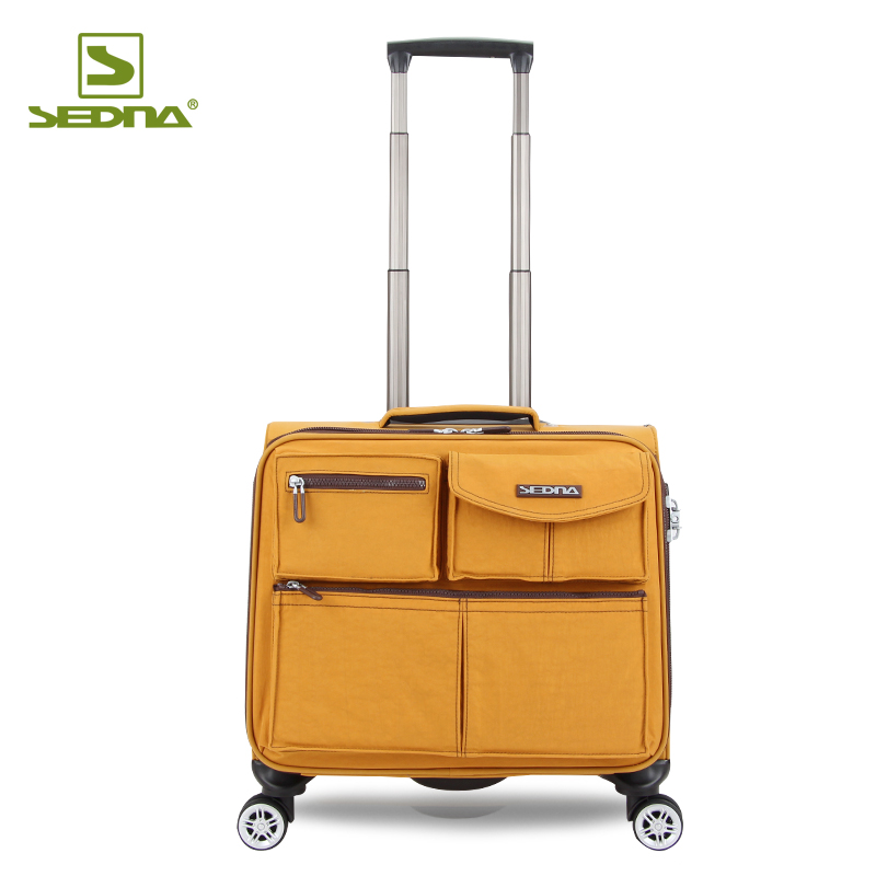 Sedna16寸商務旅行箱飛機輪拉桿箱登機行李箱男女休閒電腦箱包