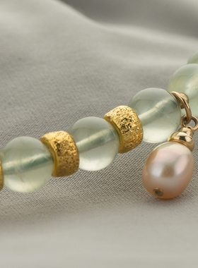 kitty葡萄石珍珠项链甜美风手串