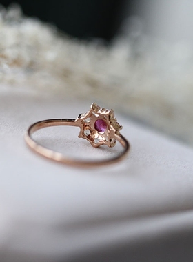 天然斯里兰卡月光石戒指轻奢证书