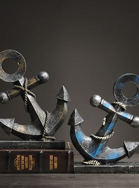 欧璟美地中海复古帆船摆件服装店