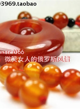 饰品活扣琥珀色玛瑙原石项链