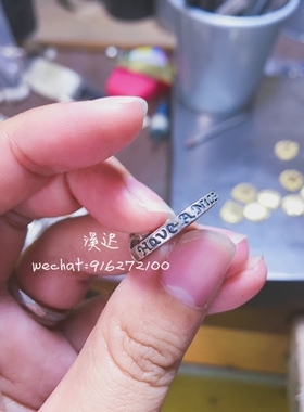 涂鸦情侣项链礼物银吊坠