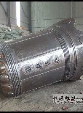 黄铜庙宇雕刻摆件