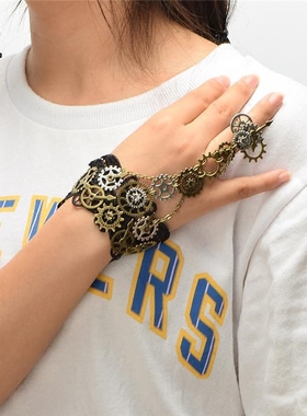 蒸汽朋克饰品复古机械齿轮手环