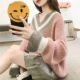Áo len cổ chữ V nữ cổ nhỏ mới 2019 thu đông mới phiên bản Hàn Quốc của áo len tay áo cánh hoa - Đan Cardigan