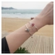 "Orange" Dâu tây nguyên chất Crystal Peach Wings Horse Powder Moonlight Labradorite Sterling Silver Bracelet Bracelet - Vòng đeo tay Cuff