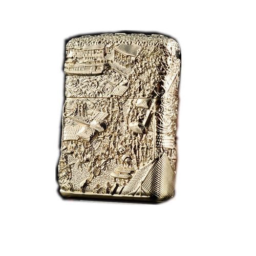 Зорро и масло зажигалка Qingming Shanghe Tiantu Black Imation Gold Pure Mopper Shell Внутренняя желчная броня Бесплатная доставка.