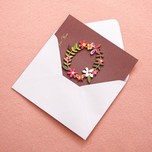 感恩节通用高端贺卡儿童韩国创意立体祝福感谢卡生日小卡片带信封 - 图1