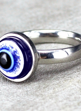 天使之眼欧美风钛钢戒指刻字定制