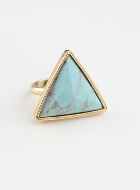 新品推荐欧美外贸饰品三角蓝松石