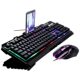 Chasing Leopard G700U+U set metal panel rainbow backlight mechanical feel floating keyboard gaming keyboard