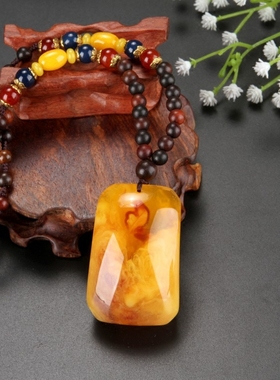 长款木珠复古风秋冬配饰毛衣链