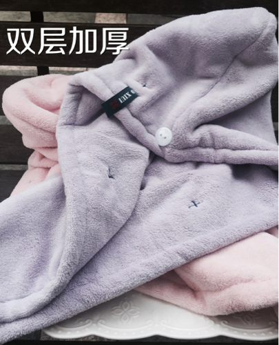 包郵出口新品雙層加厚加大超強吸水速幹發帽成人包頭巾擦頭髮毛巾