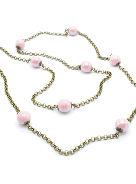 Bossoir毛衣项链珍珠釉陶瓷