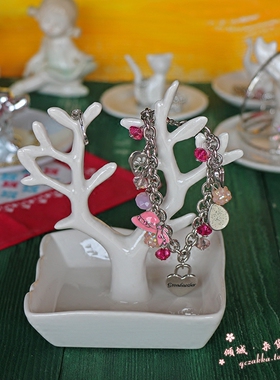 白瓷首饰盘合辑 桌面摆件 猫咪树杈鹿角大象陶瓷小碟子 戒指收纳