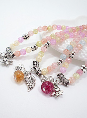 天然糖果色义乌水晶手链